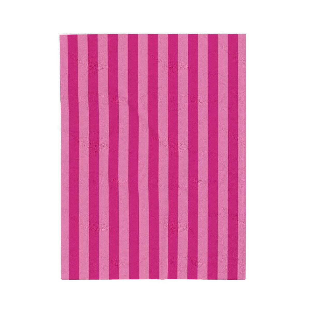 Pink Striped Plush Blanket – Velveteen Cozy Throw for Home & Travel