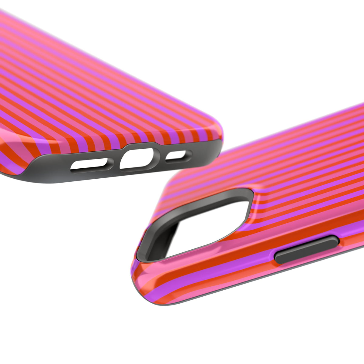 pink and red stripes MagSafe Phone Case