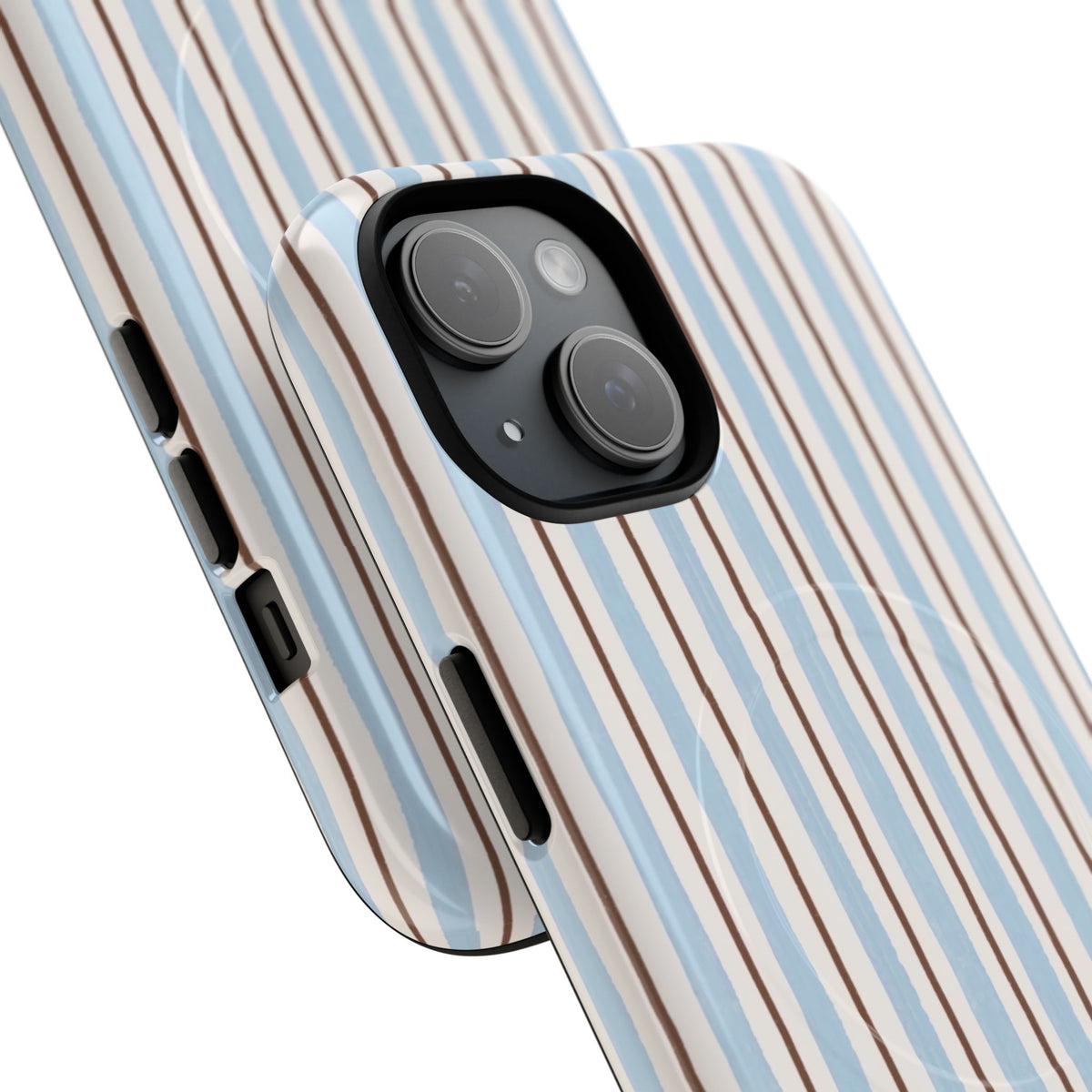 Striped Blue Tan Phone Case