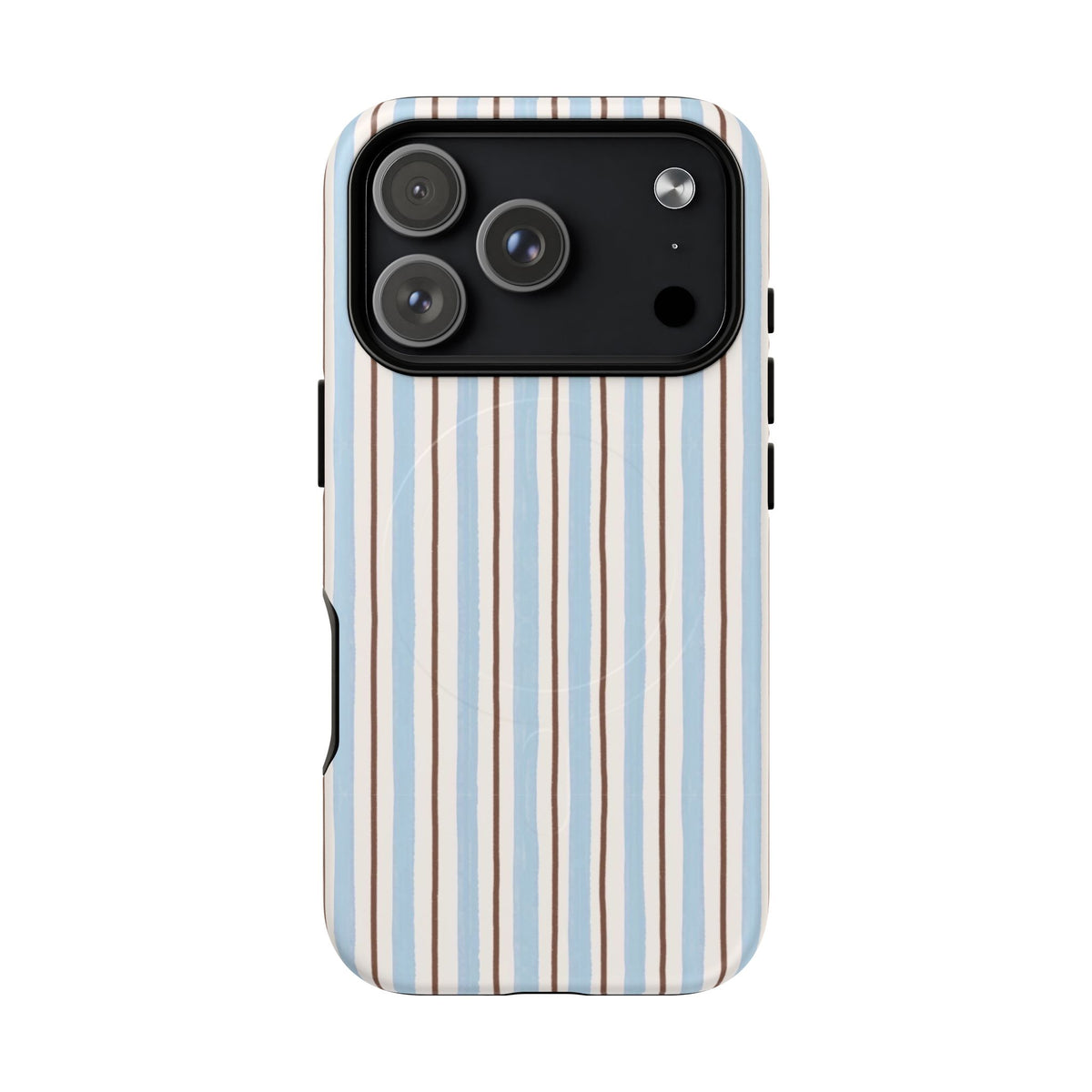 Striped Blue Tan Phone Case