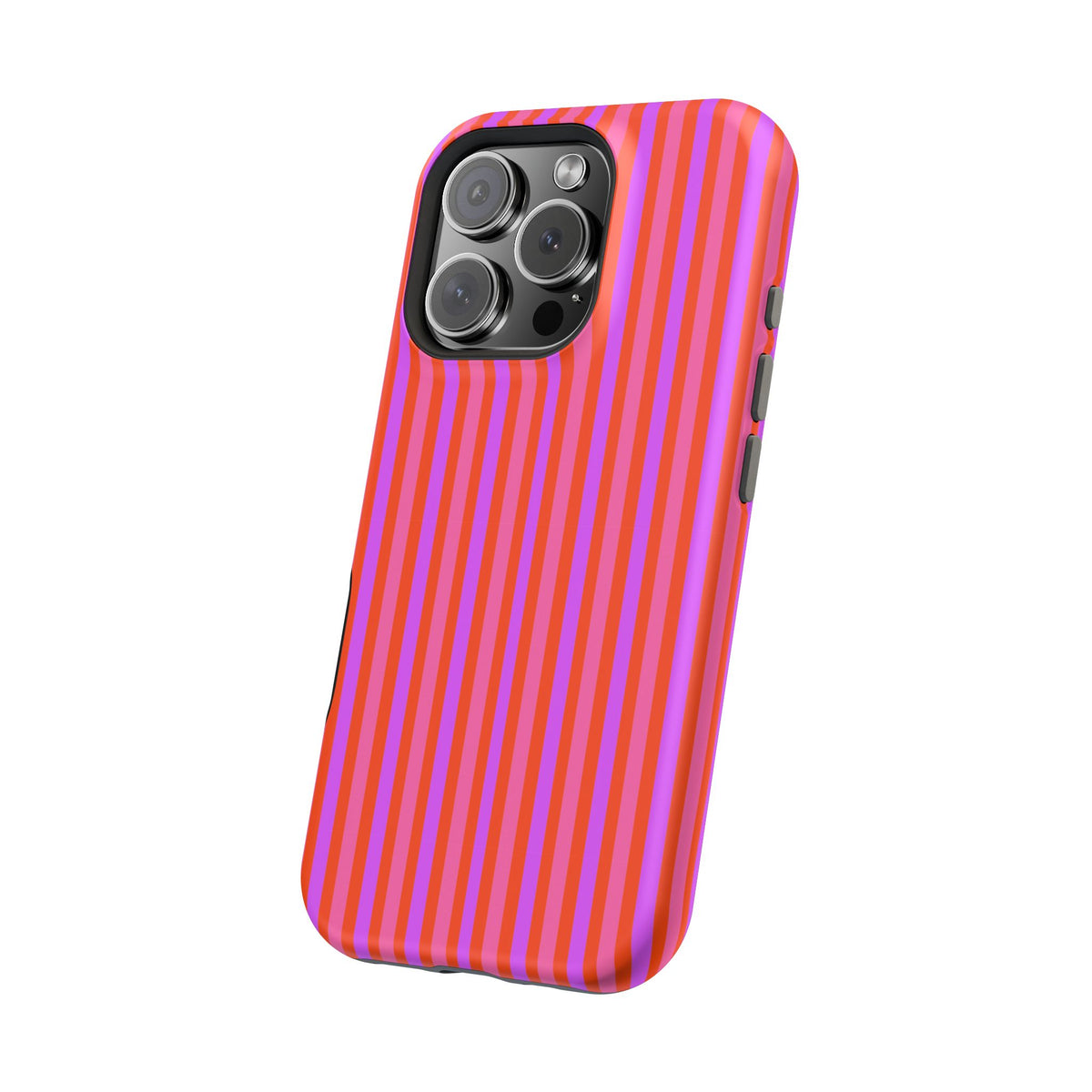 pink and red stripes MagSafe Phone Case