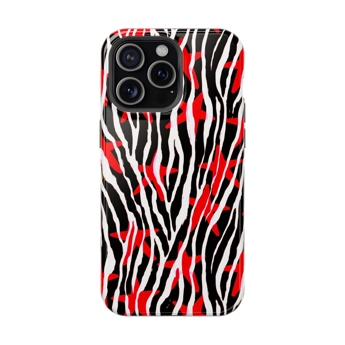 Red & Black Zebra MagSafe Phone case