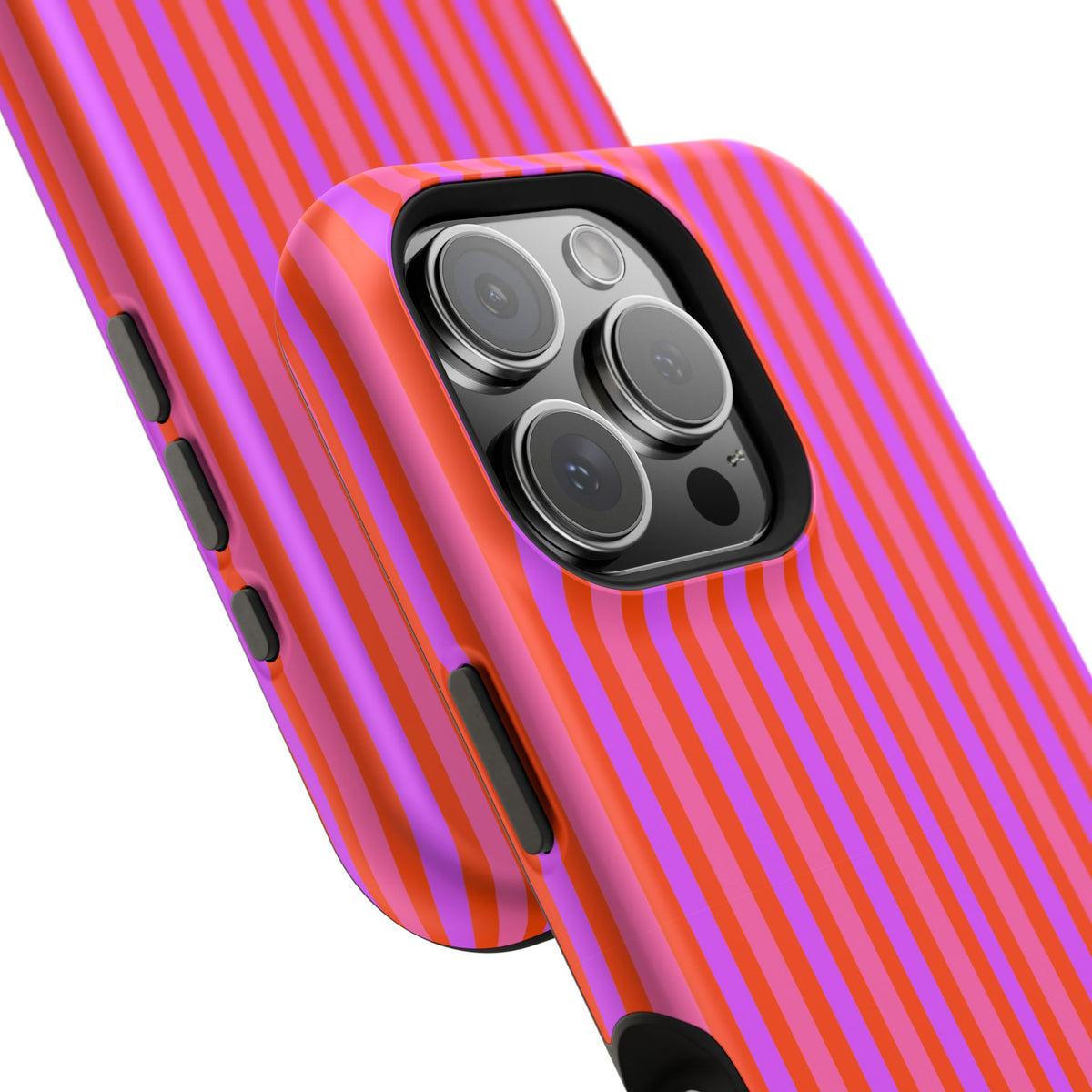 pink and red stripes MagSafe Phone Case