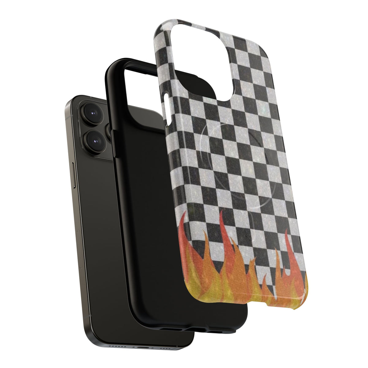 Checkered Flame Phone Case