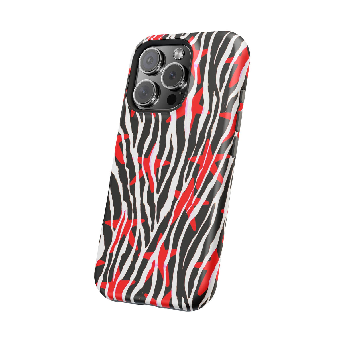 Red & Black Zebra MagSafe Phone case