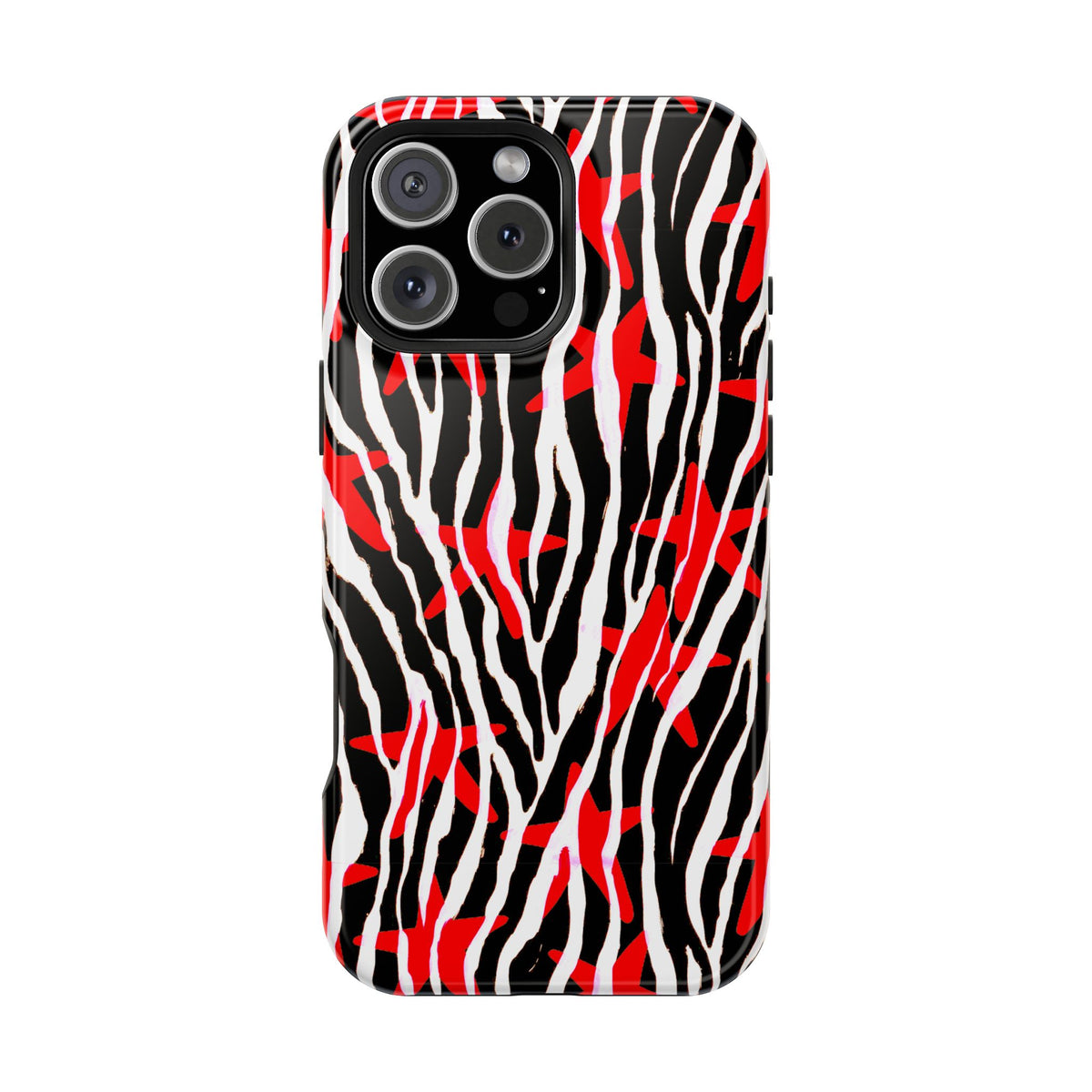Red & Black Zebra MagSafe Phone case