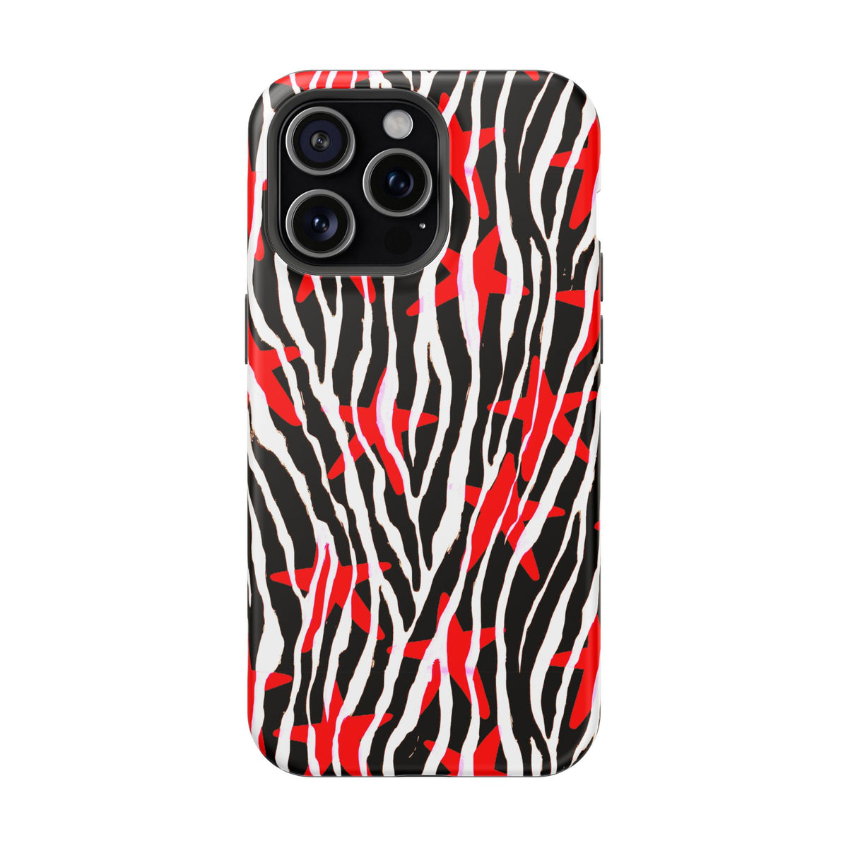 Red & Black Zebra MagSafe Phone case