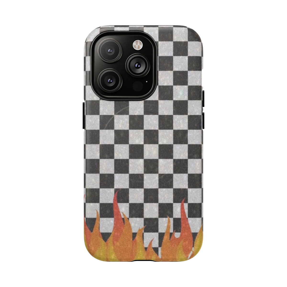 Checkered Flame Phone Case
