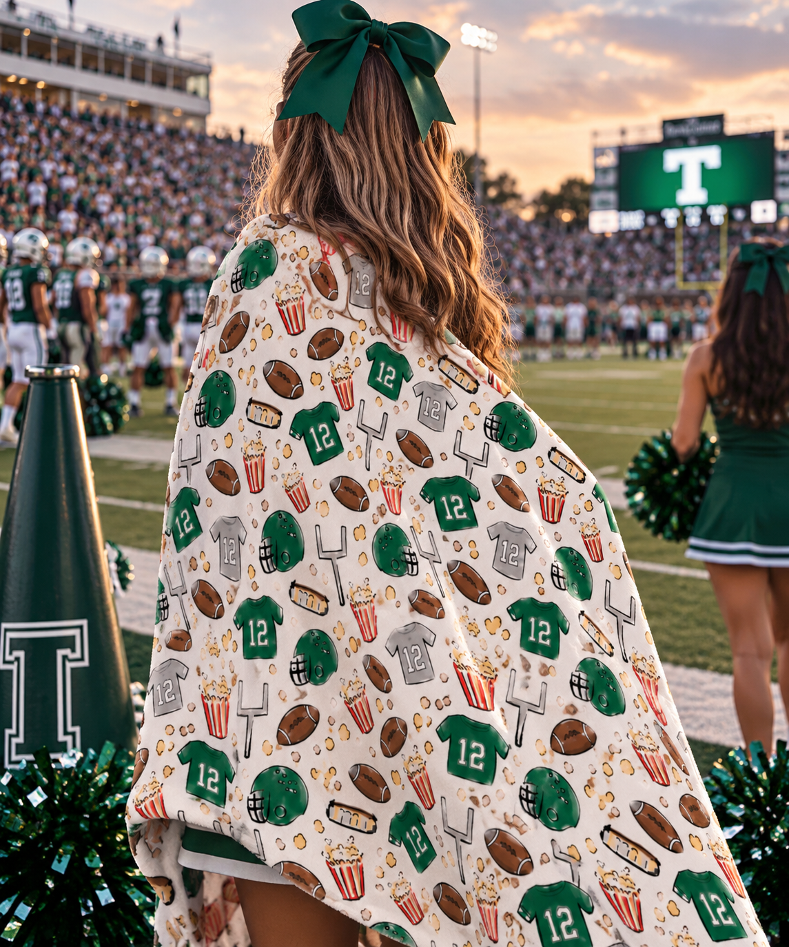Custom Team Color Football Blanket 🏈