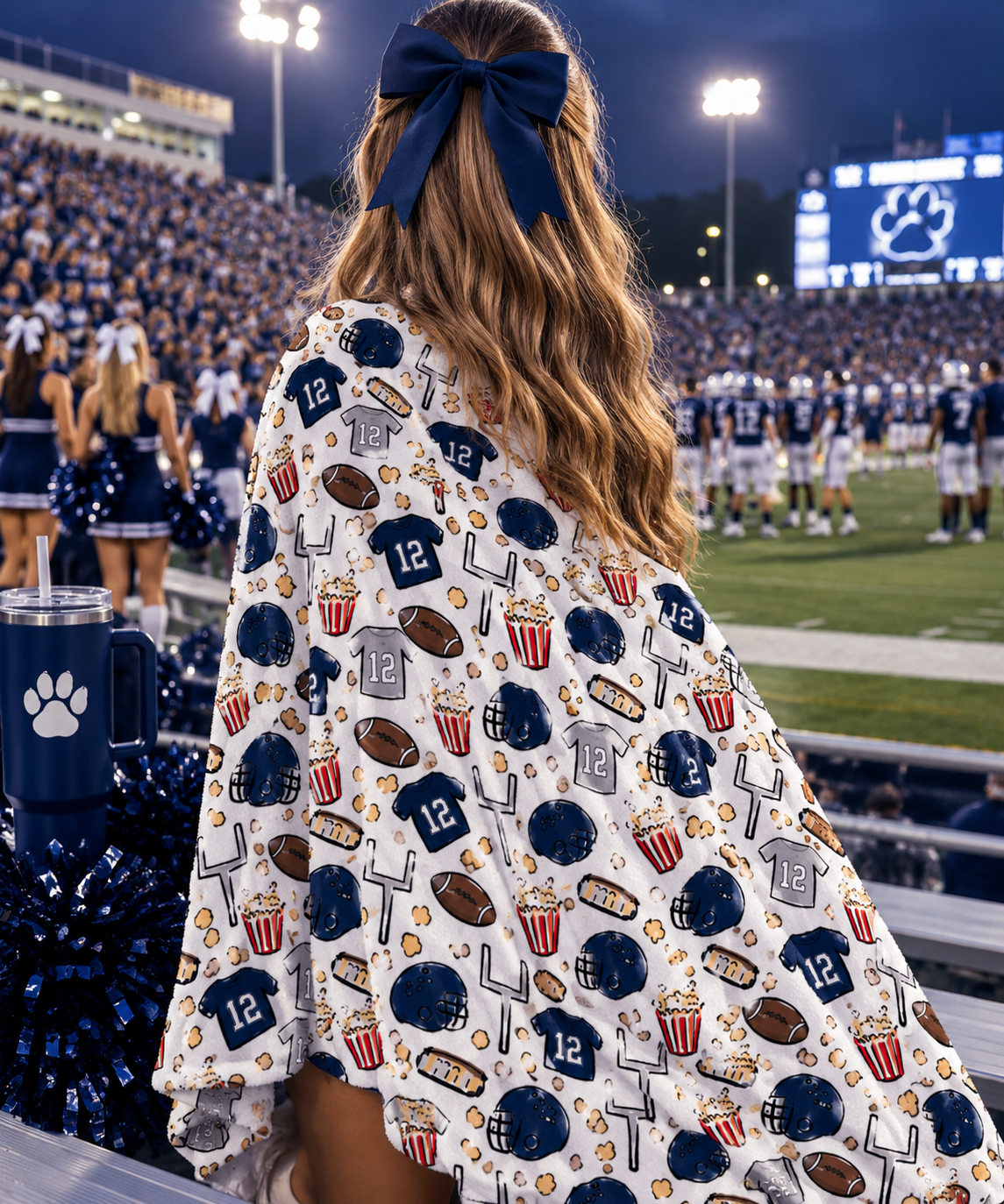 Custom Team Color Football Blanket 🏈