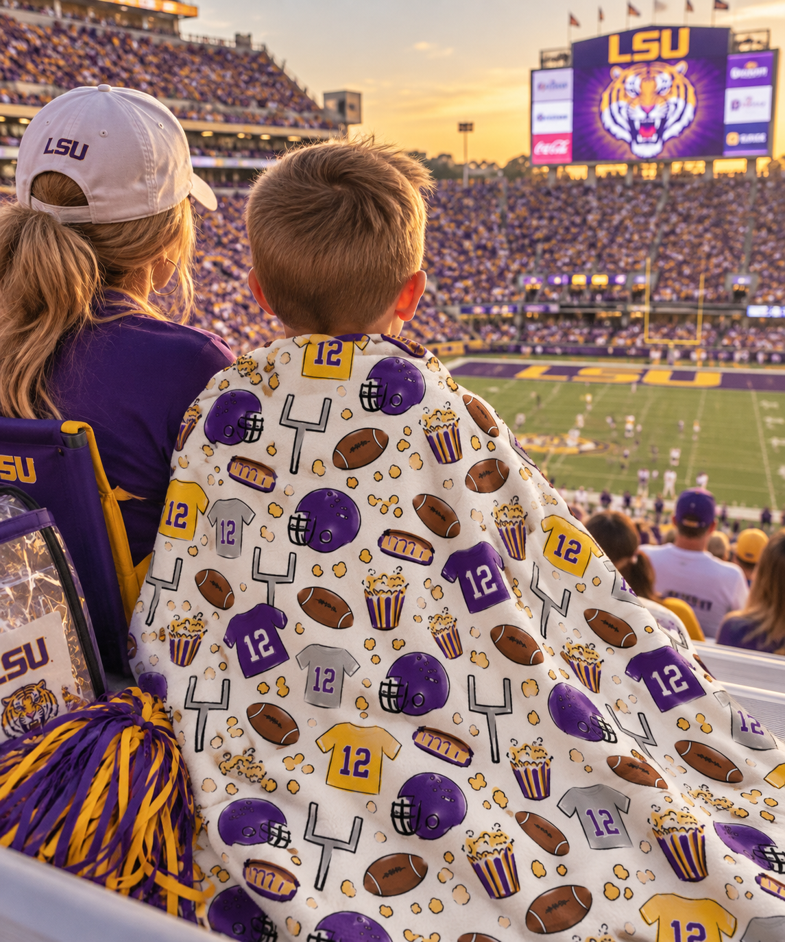 Custom Team Color Football Blanket 🏈