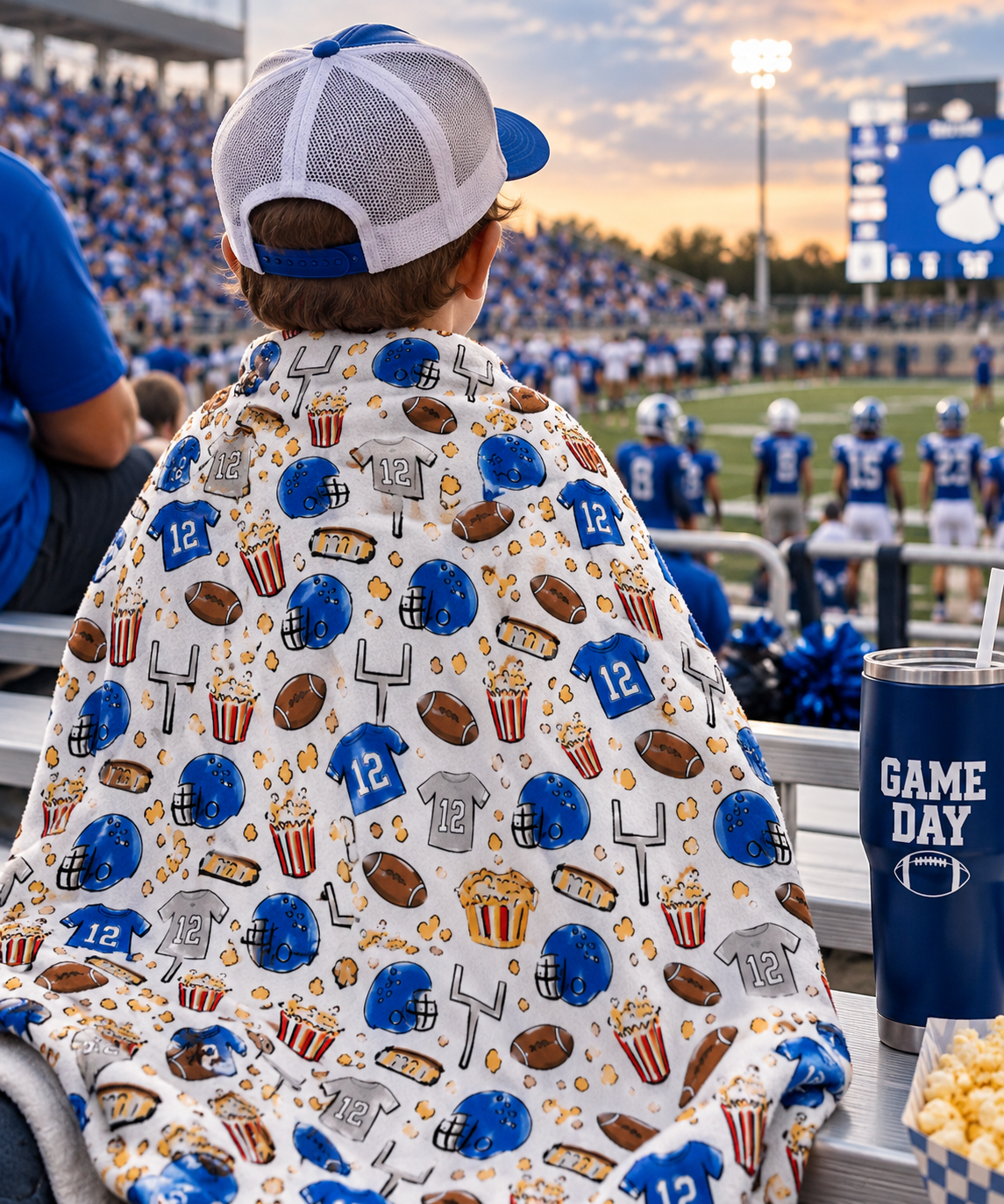 Custom Team Color Football Blanket 🏈