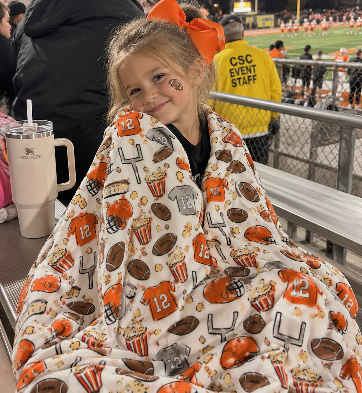 Custom Team Color Football Blanket 🏈